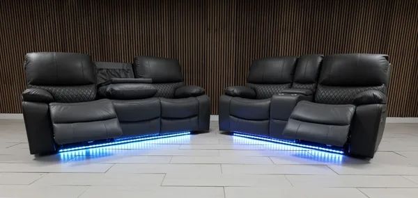 Rita plus electric Recliner Sofa Dark grey