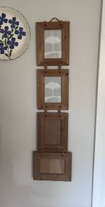 Shabby Chic Rustic Portrait Wooden 4 Hanging Photo Frame 6x4"