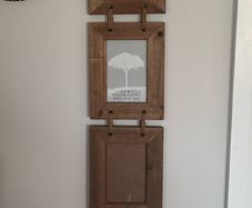 Shabby Chic Rustic Portrait Wooden 4 Hanging Photo Frame 6x4"