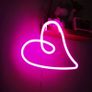 NEW SALE | Heart Neon Signs LED Neon Light Sign Wall Decoration USB Charging/Battery Powered Neon Night Light Pink Heart Neon Signs Light for Children Bedroom Valentine's Day Party Wedding Christmas Image 5