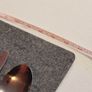 ONLY GREY Large Felt Placemats 17 x 11 inch. Rectangle Place Mat Set of 2 Image 4
