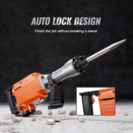 2200W Electric Demolition Jack Hammer Concrete Breaker with 4 Chisels