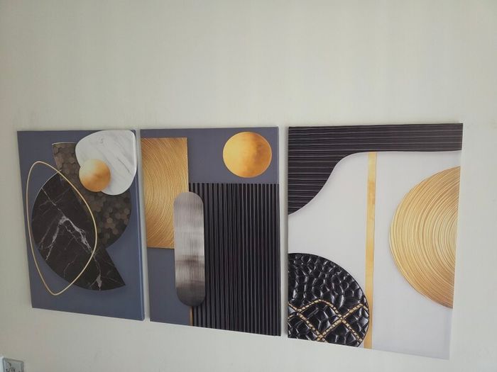 3 canvas framed 46x66cm each size