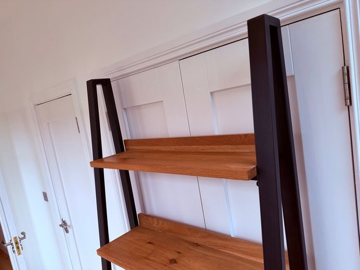 John Lewis ladder bookcase - Oak, metal, industrial style