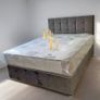 Cream Plush Divan Bed Image 2