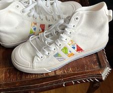 Adidas Nizza High RF 'Graphic Design' sneakers Size UK6.5 Brand New