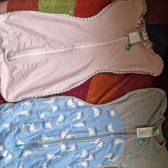 2 love to dream baby swaddles + 2 extra swaddles wraps