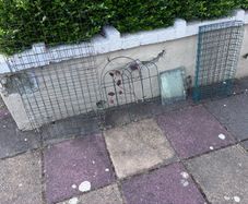 Collection of wire plant trays etc