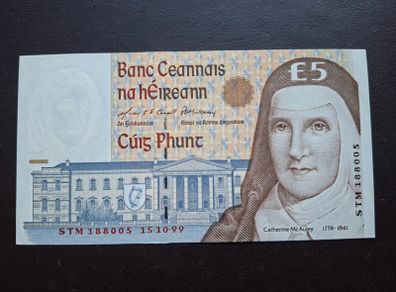 The Central Bank of Ireland. C Series UNC 5 Pounds (1999)