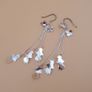Sterling 925 Silver Cascading Leaf Drop Earrings Image 3