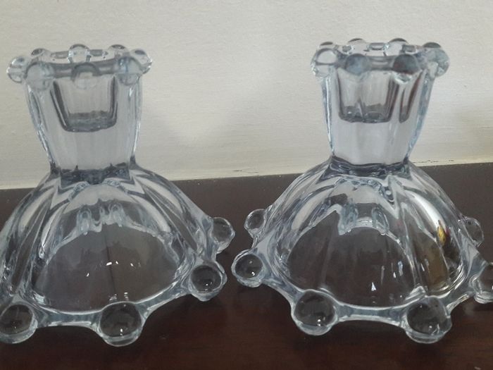 vintage glass dressing table set