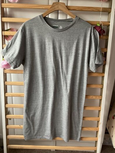tshirt grey longline Topman tshirt small