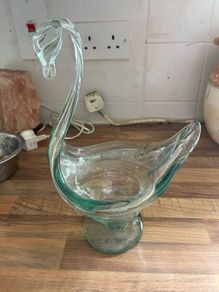 glass swan