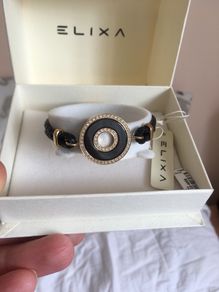 Bracelet zirconia gold plated ELIXA