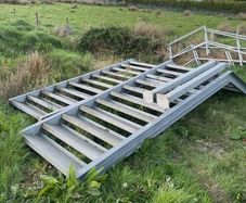 Steel galvanized stairs