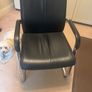 Black and Chrome office chair Image 2