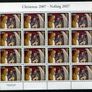 2007 Ireland Christmas commemorative Stamp Sheetlets Plate 1B1B1B1B Mint Never Hinged (MNH) Image 3