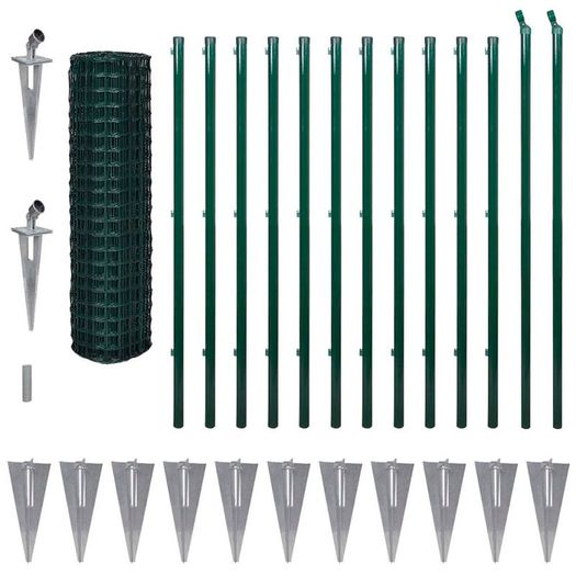 Euro Fence Steel 25x1.5 m Green