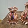 Stunning Set of 5 Vintage/Antique Copper Haystack Measuring Jugs Full Graduated Set Image 9