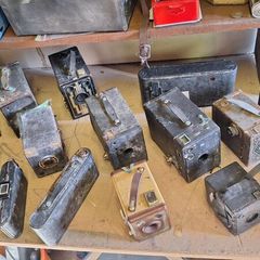 Collection of old cameras
