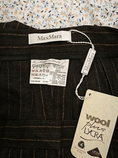 Max Mara Virgin Wool Pinstripe Trouser Suit