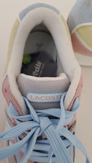 New Lacoste multicolour pastel suede shoes