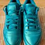 Metallic teal leather rebook trainers, uk5 Image 8