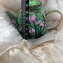 Teapot - MINIATURE - Ceramic and Brass Image 9