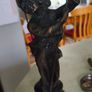 Very Rare Antique Mestais French Sculptures Cast Spelter Wood Base 12 inches tall . Image 3