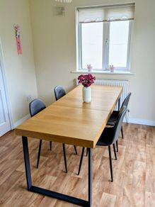 IKEA Tarselle Extendable Dining Table + 4 Sklum Chairs