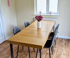 IKEA Tarselle Extendable Dining Table + 4 Sklum Chairs