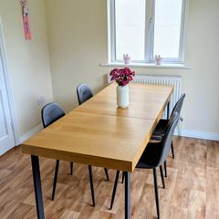 IKEA Tarselle Extendable Dining Table + 4 Sklum Chairs