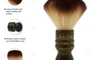 Neck Duster Hairdresser / Barber Face Duster Nail Dust Brush Soft Neck Brush - Brown