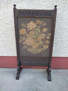 wooden fire screen
