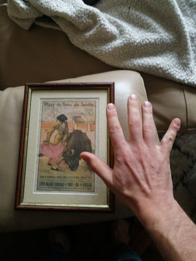 Old Spanish Print/leaflet Seville Framed