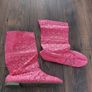 Pink crochet boots- uk7 Image 2