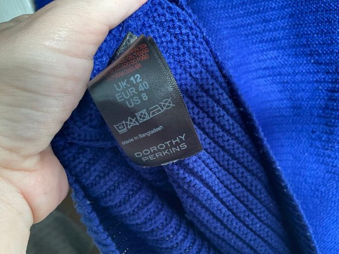 Dorothy Perkins Cobalt Royal Blue Chevron Knit Jumper