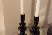 Contempory candlesticks &amp; candles one remaining