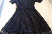 Black lace midi dress