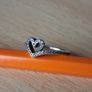 Pandora Sparkling Wishbone Heart silver ring  size 48 Image 3
