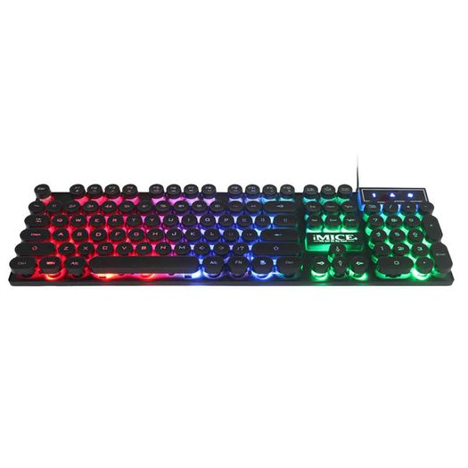 New iMICE AK-800 USB Wired LED Backlit Suspended Round Cap Gaming Keyboard.