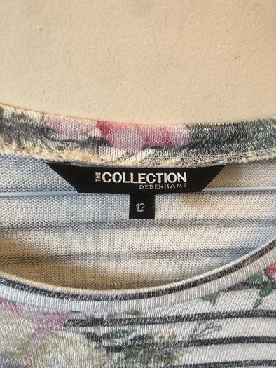 Floral / stripe top (size 12)