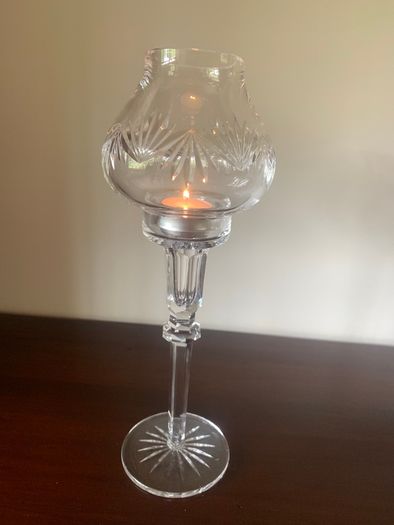 Waterford glass candle holder