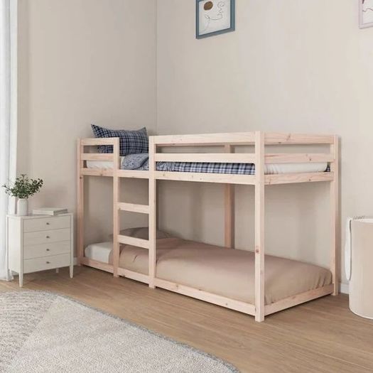 Bunk Bed without Mattress 75x190 cm Small Single Solid Wood Pine