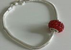 Pandora style silver plated bracelet