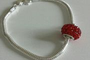 Pandora style silver plated bracelet