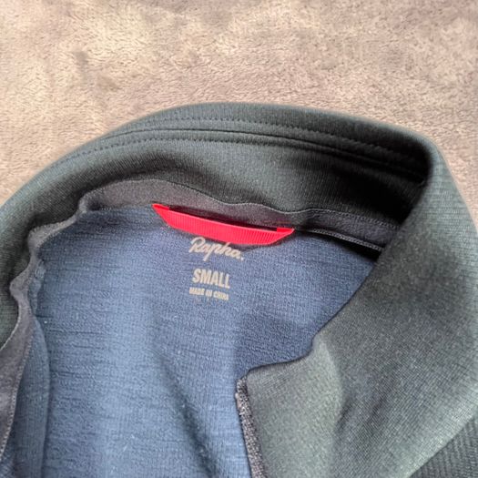 RAPHA Brevet Jersey Womens Small Blue Full Zip Long Sleeve Jacket Wool Blend