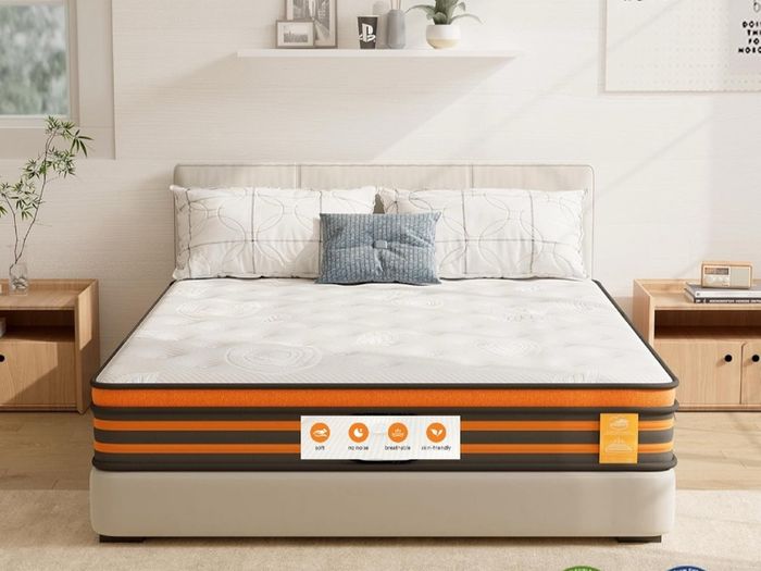 4FT Small Double Mattresses,10 Inch Gel Memory Foam Pocket Sprung Mattress with Breathable Soft Fabric,9 Zone Orthopedic