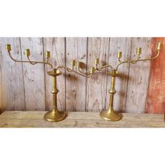 Pair of Brass Candelabras KAS546