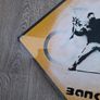 Banksy Sheet Metal Reproduction Road Sign of The Flower Bomber Image 6